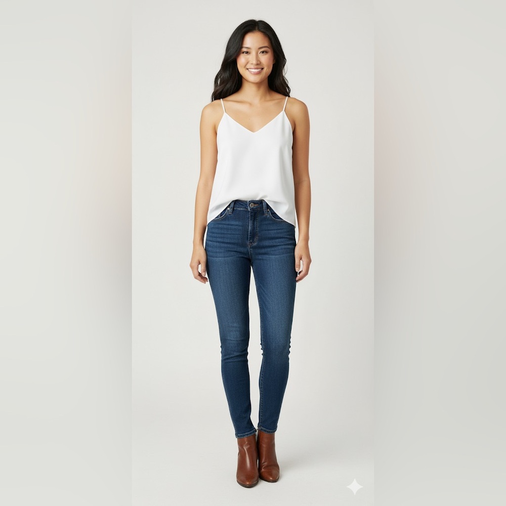 Staccato White Lightweight Chiffon Camisole